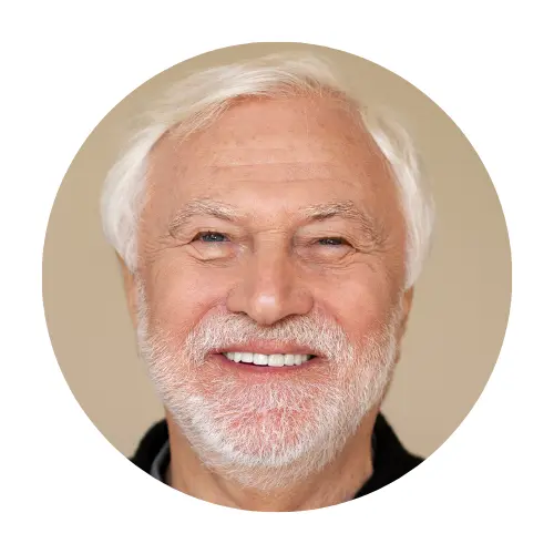 Portrait of an older man giving a ProstaVive review