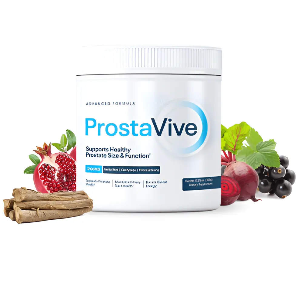 ProstaVive supplement bottle with plant-based ingredient